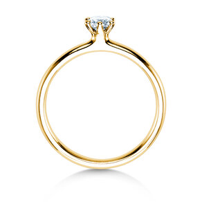 Anillo de compromiso Classic 6 en 18K oro amarillo con diamante 0,25ct D/IF
