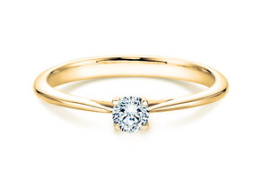 Anillo de compromiso Delight en 18K oro amarillo con diamante 0,25ct G/SI