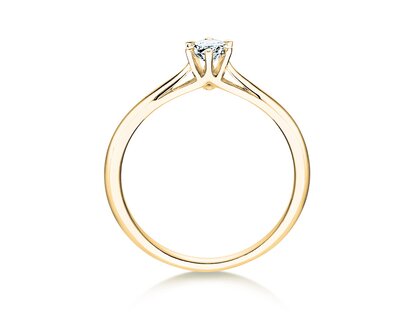 Anillo de compromiso Heaven 6 en 9K oro amarillo con diamante de laboratorio 0,25ct E/VS