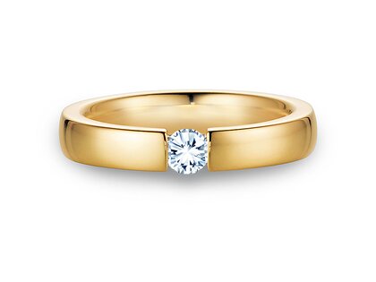 Anillo de compromiso Infinity en 14K oro amarillo con diamante 0,25ct H/SI