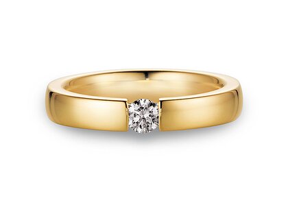Anillo de compromiso Infinity en 14K oro amarillo con diamante 0,25ct G/SI