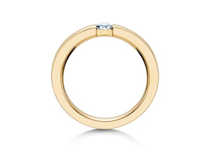 Anillo de compromiso Infinity en 14K oro amarillo con diamante 0,25ct H/SI