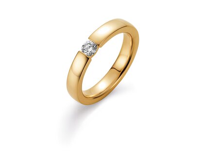 Anillo de compromiso Infinity en 14K oro amarillo con diamante 0,25ct G/SI