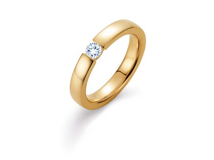 Anillo de compromiso Infinity en 14K oro amarillo con diamante 0,25ct H/SI