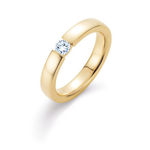 Anillo de compromiso Infinity en 18K oro amarillo con diamante 0,30ct H/SI