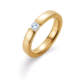 Anillo de compromiso Infinity en 14K oro amarillo con diamante 0,25ct H/SI
