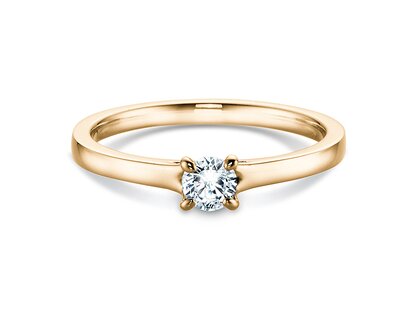 Anillo de compromiso Modern en 14K oro amarillo con diamante 0,30ct G/SI
