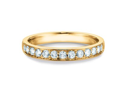 Anillo de compromiso Alliance-/Eternityring en 18K oro amarillo con diamantes 0,39ct G/SI