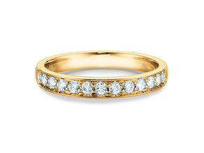 Anillo de compromiso Alliance-/Eternityring en 18K oro amarillo con diamantes 0,39ct G/SI