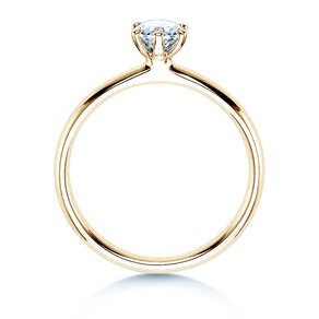 Anillo de compromiso Classic 6 en 14K oro amarillo con diamante 0,40ct H/SI