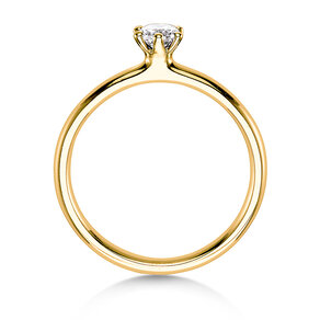 Anillo de compromiso Classic 6 en 14K oro amarillo con diamante 0,40ct H/SI
