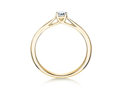 Anillo de compromiso Delight en 14K oro amarillo con diamante 0,40ct H/SI