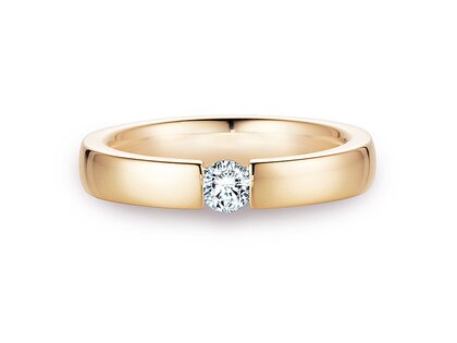 Anillo de compromiso Infinity en 18K oro amarillo con diamante 0,40ct H/SI