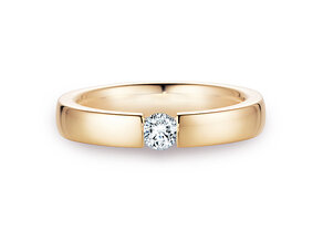 Anillo de compromiso Infinity en 18K oro amarillo con diamante 0,40ct H/SI