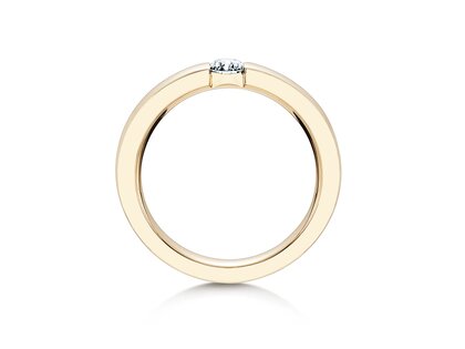 Anillo de compromiso Infinity en 18K oro amarillo con diamante 0,40ct H/SI