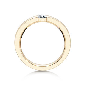 Anillo de compromiso Infinity en 18K oro amarillo con diamante 0,40ct H/SI