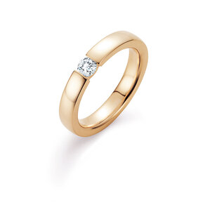 Anillo de compromiso Infinity en 18K oro amarillo con diamante 0,40ct H/SI