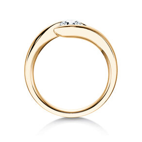 Anillo de compromiso Twist en 18K oro amarillo con diamante 0,40ct H/SI