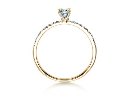 Anillo de compromiso Grace en 18K oro amarillo con diamantes 0,70ct G/SI