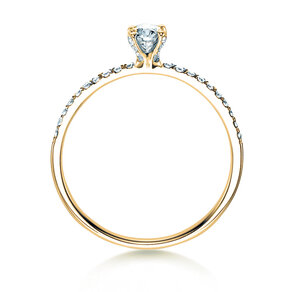 Anillo de compromiso Grace en 18K oro amarillo con diamantes 0,70ct G/SI