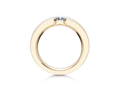 Anillo de compromiso Infinity en 14K oro amarillo con diamante 0,50ct G/SI