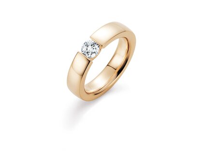 Anillo de compromiso Infinity en 14K oro amarillo con diamante 0,50ct G/SI