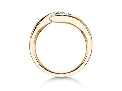 Anillo de compromiso Twist en 9K oro amarillo con diamante 1,00ct H/SI