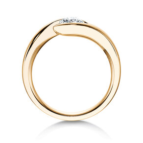 Anillo de compromiso Twist en 9K oro amarillo con diamante 1,00ct H/SI