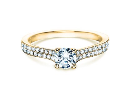 Anillo de compromiso Claire en 18K oro amarillo con diamantes 0,70ct G/SI