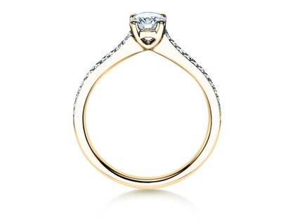 Anillo de compromiso Claire en 18K oro amarillo con diamantes 0,70ct G/SI