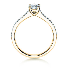 Anillo de compromiso Claire en 18K oro amarillo con diamantes 0,70ct G/SI