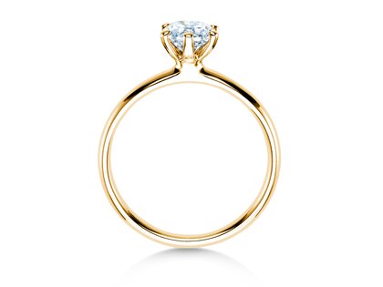 Anillo de compromiso Classic 6 en 14K oro amarillo con diamante 0,75ct G/SI