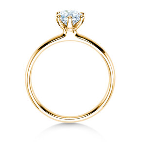 Anillo de compromiso Classic 6 en 14K oro amarillo con diamante 0,75ct G/SI