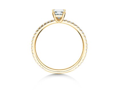 Anillo de compromiso Elaine en 14K oro amarillo con diamantes 0,86ct G/VS