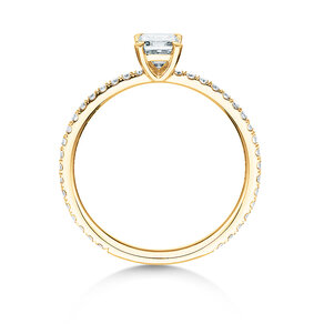 Anillo de compromiso Elaine en 14K oro amarillo con diamantes 0,86ct G/VS