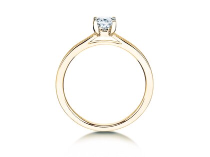 Anillo de compromiso Princess en 18K oro amarillo con diamante 1,00ct G/SI
