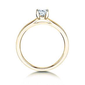 Anillo de compromiso Princess en 18K oro amarillo con diamante 1,00ct G/SI