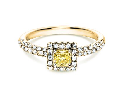 Anillo de compromiso Sophie en 18K oro amarillo con diamantes 1,02ct