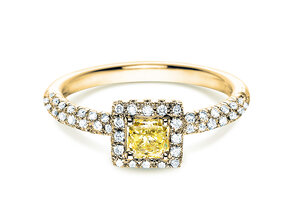 Anillo de compromiso Sophie en 18K oro amarillo con diamantes 1,02ct