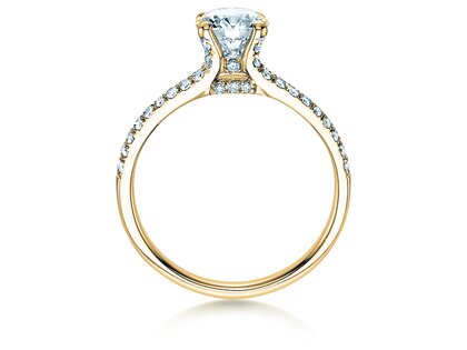 Anillo de compromiso Dynasty en 18K oro amarillo con diamantes 1,27ct G/SI