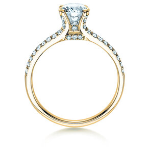 Anillo de compromiso Dynasty en 18K oro amarillo con diamantes 1,27ct G/SI