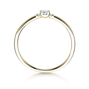 Anillo de compromiso Vivid Petite Diamond en 14K oro amarillo con diamantes 0,10ct G/SI