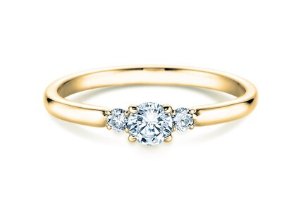 Anillo de compromiso Vivid Petite Diamond en 14K oro amarillo con diamantes 0,30ct G/SI