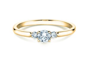Anillo de compromiso Vivid Petite Diamond en 14K oro amarillo con diamantes 0,30ct G/SI
