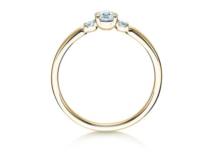 Anillo de compromiso Vivid Petite Diamond en 14K oro amarillo con diamantes 0,30ct G/SI