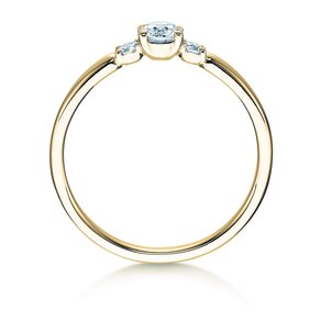 Anillo de compromiso Vivid Petite Diamond en 14K oro amarillo con diamantes 0,30ct G/SI