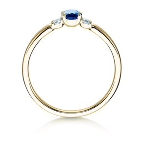 Anillo de compromiso Vivid Petite en oro amarillo