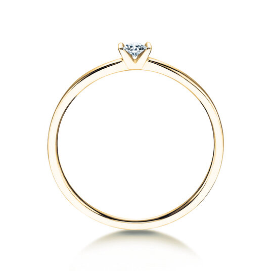Anillo de compromiso Love en oro amarillo