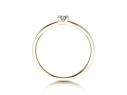 Anillo de compromiso Love en 14K oro amarillo con diamante 0,07ct G/SI