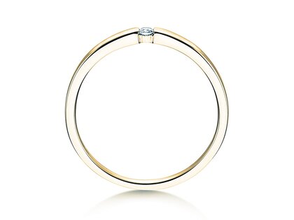 Anillo de compromiso Infinity Petite en 14K oro amarillo con diamante 0,03ct